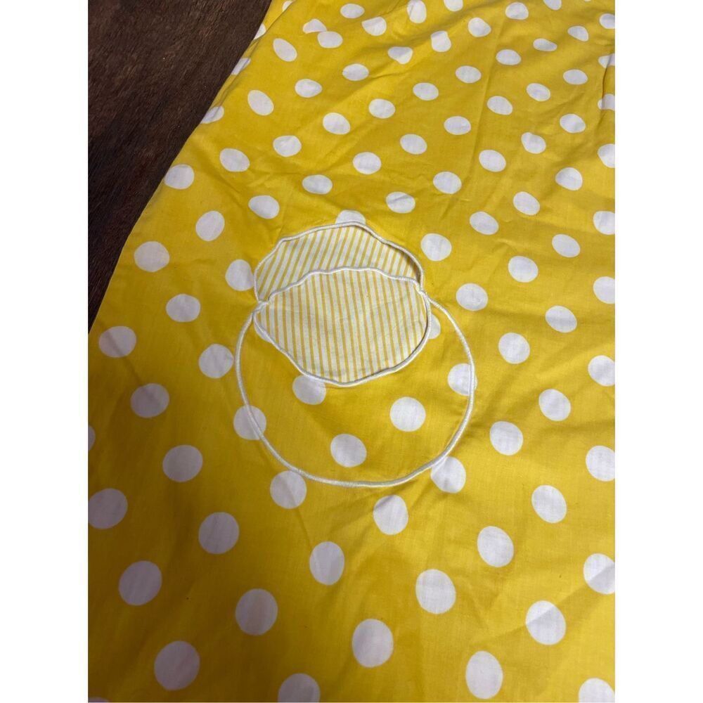 Vintage 60s Bright Yellow Polka Dot & Stripes Reversible Tunic Top & Shorts Set - Picture 5 of 14